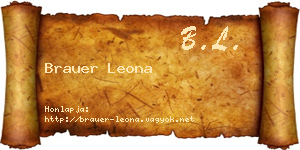 Brauer Leona névjegykártya